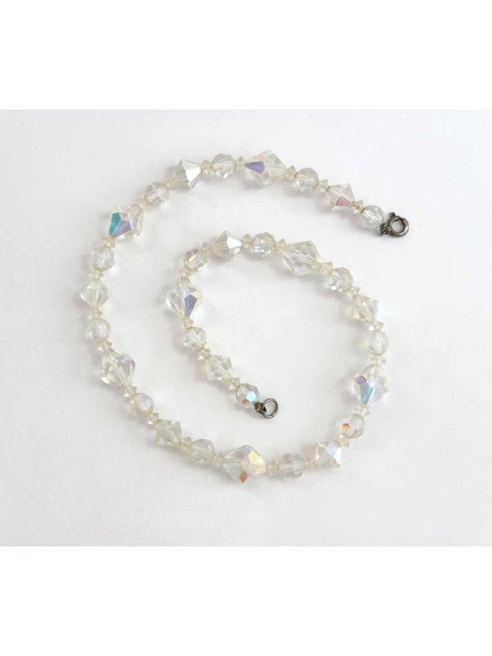 Iridescent Crystal Faceted Beaded Vintage Choker & Bracelet